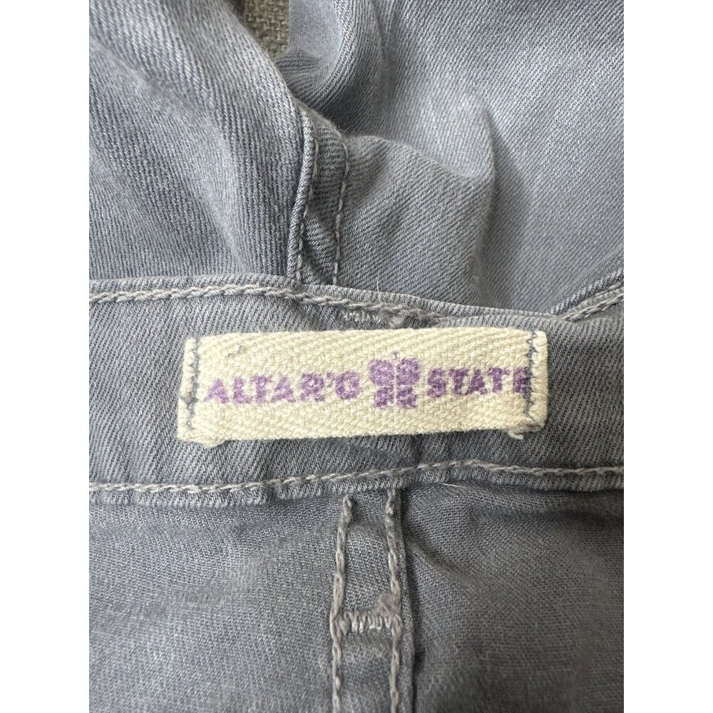 Altar'd State Womens Gray Jeans Size 26 Pockets Belt Loops Straight Leg - Picture 4 of 7